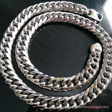 Fashion 13/16mm Men's Silver Jewelry Stainless Steel Jewelry Thick Double Woven Necklace Chain